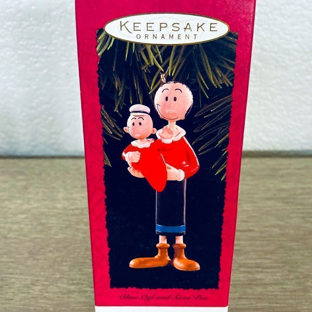 Hallmark Popeye Olive Oyl & Swee’Pea Vintage Christmas Ornament